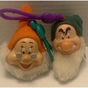 Walt Disney’s Snow White & Seven Dwarfs Plush DOC & Grumpy Key Chain